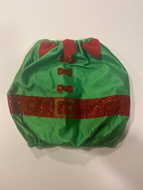 Holiday Elf Dog Costume Cover - Green & Red